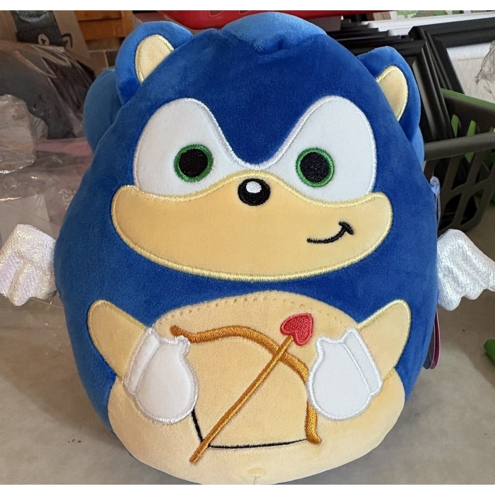 Squishmallows Sonic The Hedgehog Valentine's Day 8" Plush - Sonic W Heart NEW